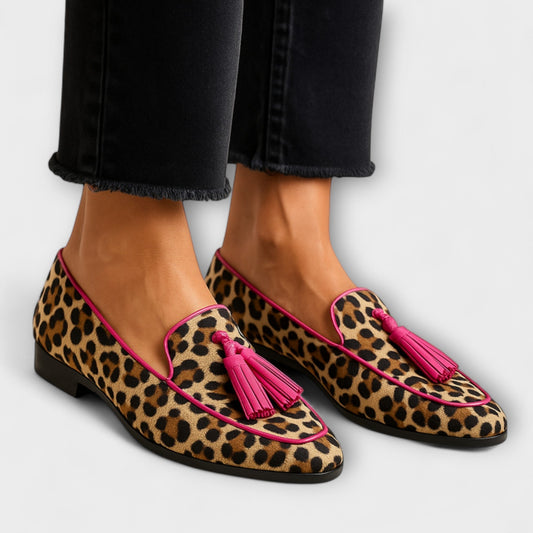 Mocassins en cuir avec franges, élégance et confort pour l'automne