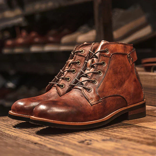 bottes en cuir pour homme, confort et élégance intemporelle