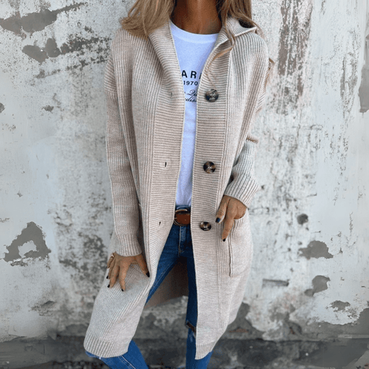 Cardigan long en laine douce pour un automne élégant et confortable