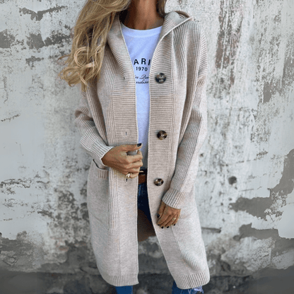 Cardigan long en laine douce pour un automne élégant et confortable