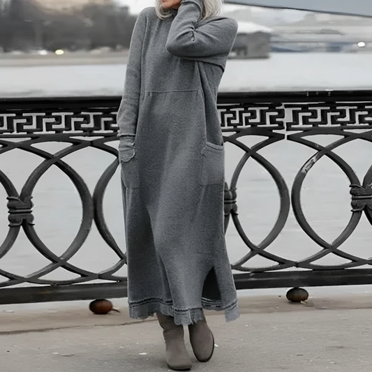 robe d'hiver en tissu doux pour un confort élégant et intemporel