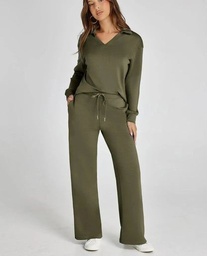 Ensemble Élégant en Tissu Léger pour Printemps/Été