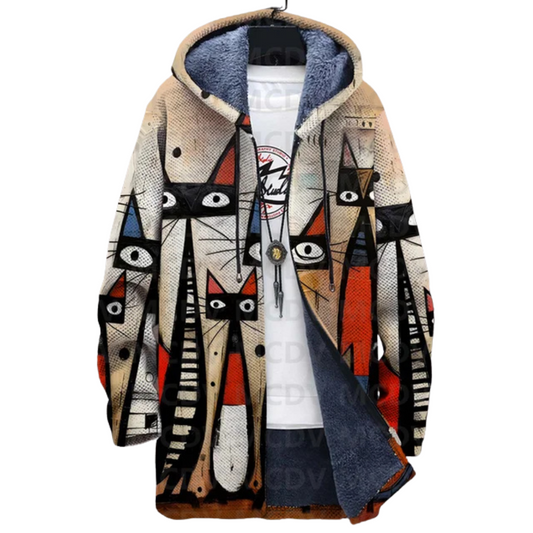 veste artistique imprimée en tissu léger pour un style intemporel
