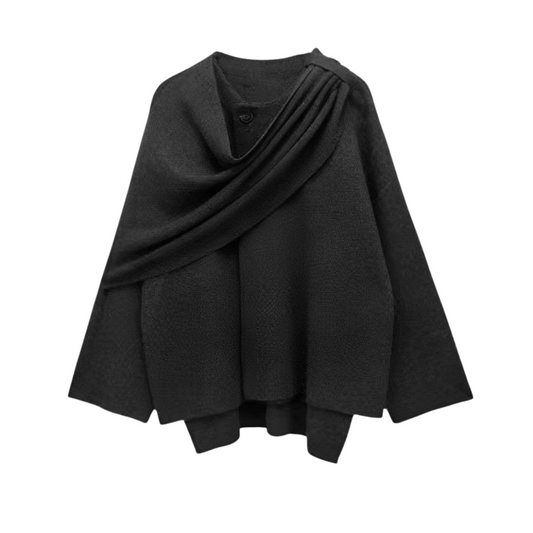 manteau cape en laine, élégant et confortable pour l'automne-hiver