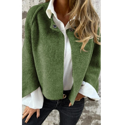 Veste courte en tissu de qualité avec manches évasées pour le confort